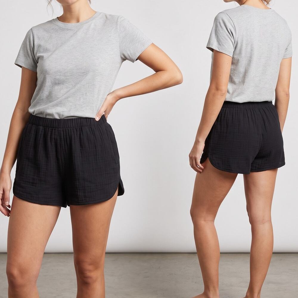 Old Navy Black XL Comfort Waistband 100% Cotton Shorts with Pockets